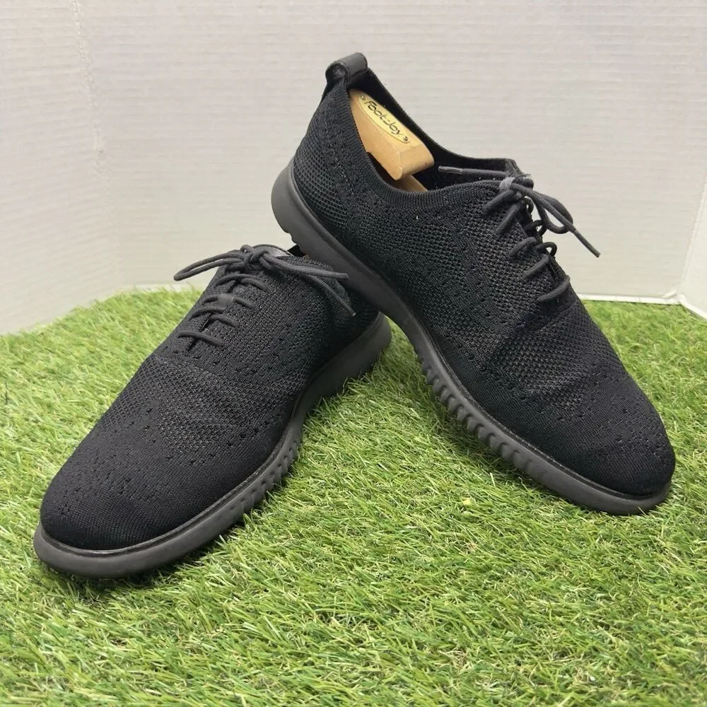 Cole Haan 2.Zerogrand Men's Size 11 Black Stitchlite Wingtip Oxford Shoes C28527